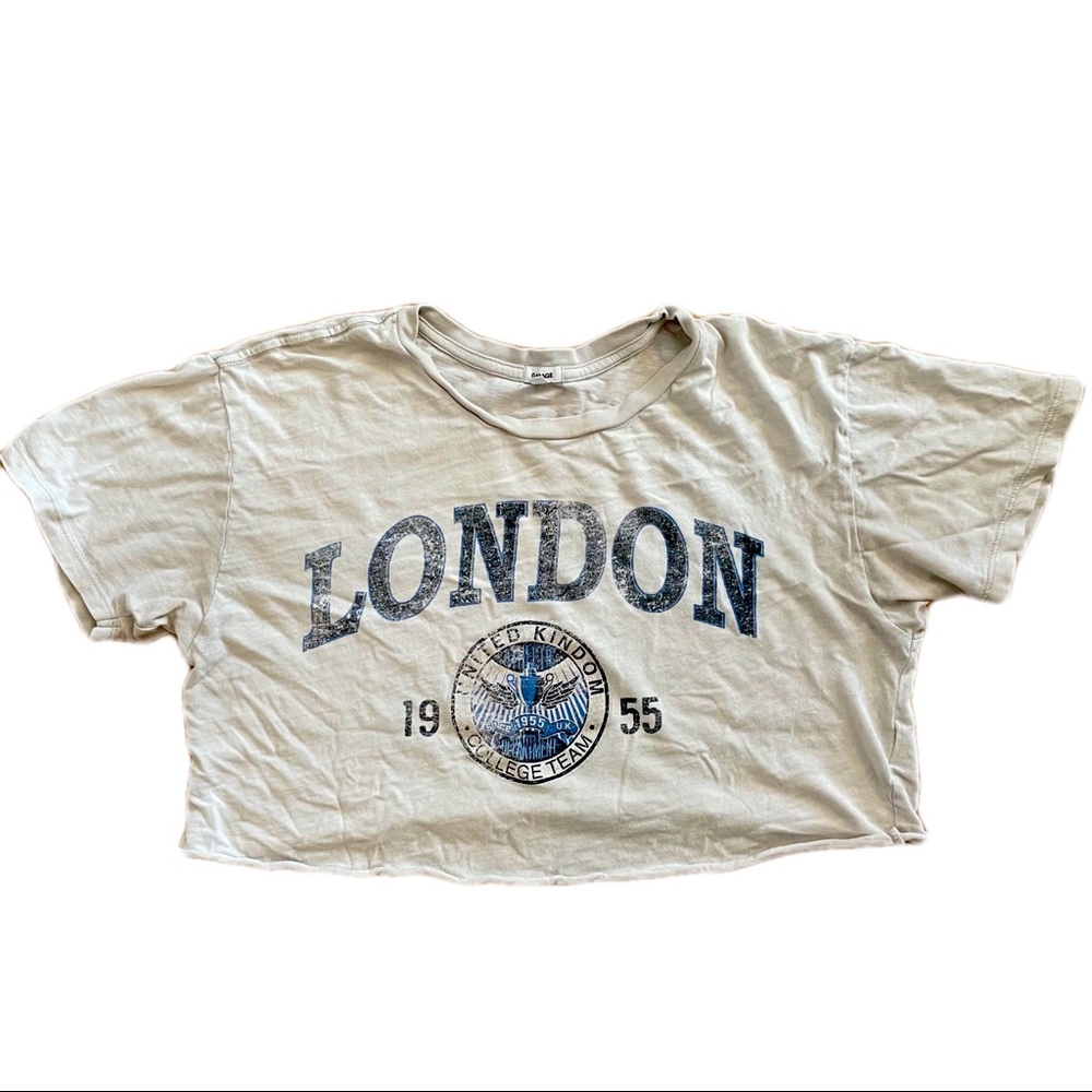 GARAGE cropped London shirt, size M